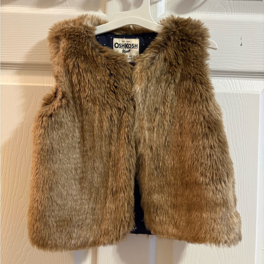Oshkosh Faux Fur Vest Girls 5T